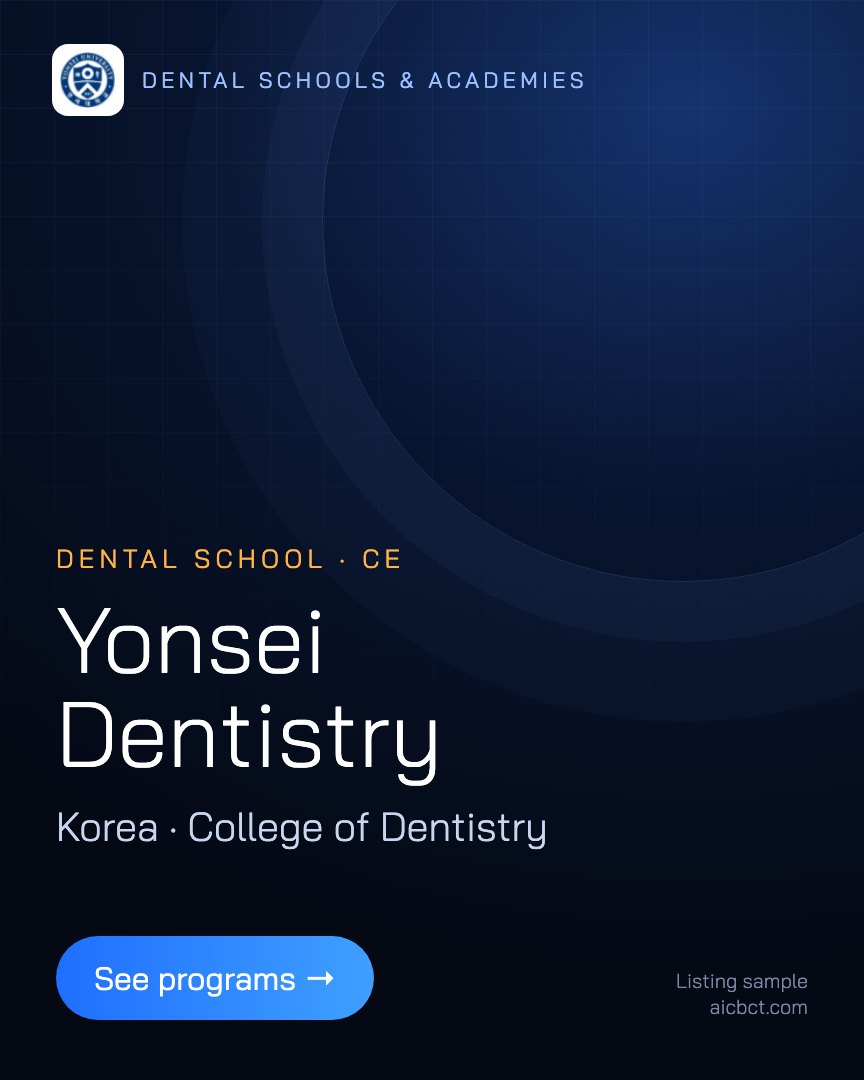Dental school: yonsei